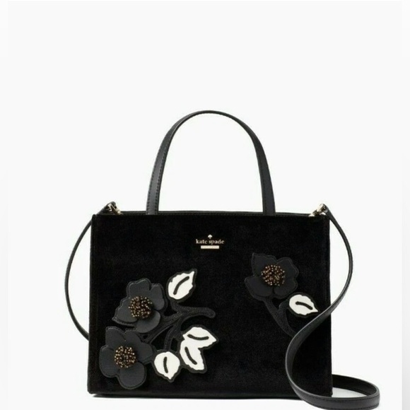 kate spade Handbags - Kate Spade New York Black Cameron Street Embellished Floral Crossbody Purse